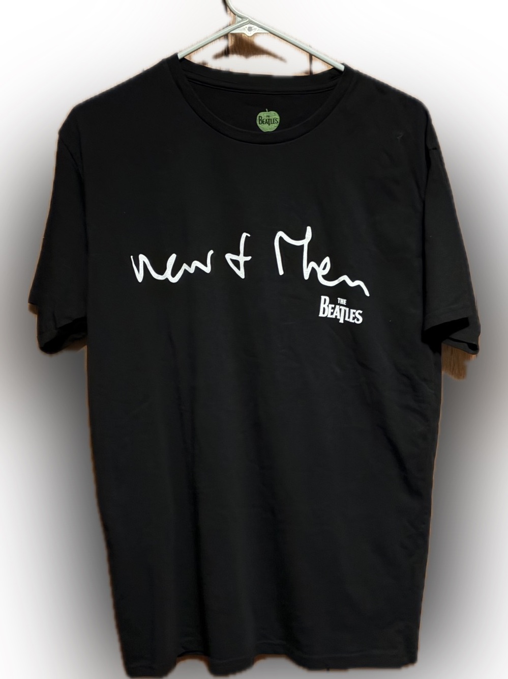 The Beatles Black Tee with White "Now & Then" Script
